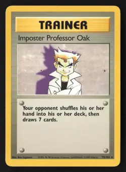 Imposter Professor Oak Rare Normal BS 073/102 LP Pokemon TCG - Image 1