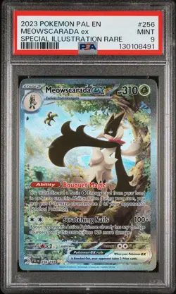 2023 POKEMON PALDEA EVOLVED SPECIAL ILLUSTRATION RARE MEOWSCARADA EX PSA 9 - Image 1
