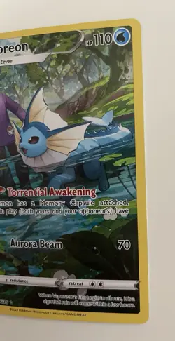 Vaporeon TG02/TG30 Pokemon TCG Brilliant Stars Trainer Gallery Holo LP - Image 3