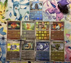 Pokemon Black Bolt White Flare Pokeball Holo Lot Of 8 Plus Carracosta Masterball - Image 1