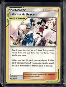 2016-19 Pokemon SM Black Star Promos Sabrina & Brycen #SM246 - Image 1