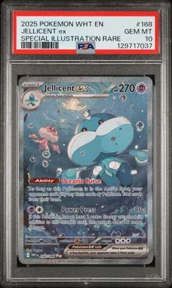 2025 Pokemon White Flare Jellicent EX Special Illustration Rare #168 PSA 10 GEM - Image 1