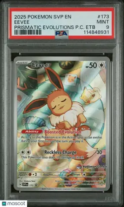 2025 Pokemon SVP EN-SV Black Star Promo Eevee Prismatic Evolutions PC ETB PSA 9 - Image 1