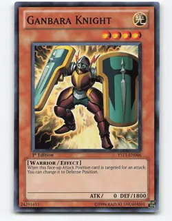 Ganbara Knight #YS11-EN006 1st Edition Yugioh Card - Image 1