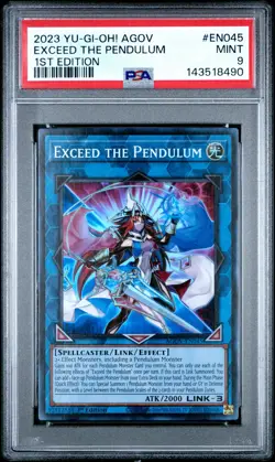 2023 YU-GI-OH! AGOV-AGE OF OVERLORD 1ST ED #EN045 EXCEED THE PENDULUM PSA 9 - Image 1