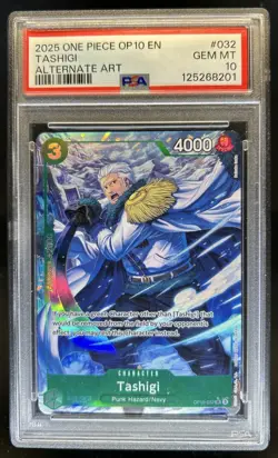 2025 One Piece Royal Blood Tashigi Super Rare Alternate Are #OP10-032 PSA 10 - Image 1