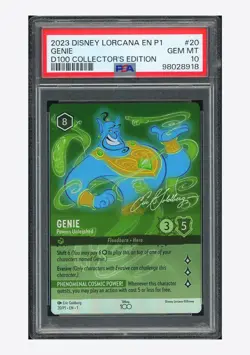 Disney Lorcana PSA 10 Genie Promo 2023 20/P1 D100 Collector's Edition ENG - Image 1
