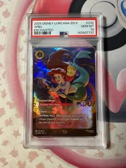 PSA 10 ARIEL ADVENTUROUS COLLECTOR ENCHANTED - 2025 FABLED LORCANA - Image 1