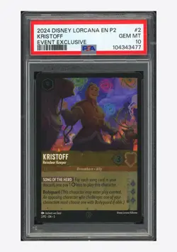 Disney Lorcana PSA 10 Kristoff Promo 2023 2/P2 Event Exclusive English - Image 1