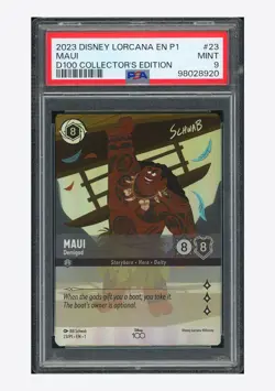 Disney Lorcana PSA 9 Maui Promo 2023 23/P1 D100 Collector's Edition English - Image 1
