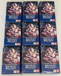 (9) NEW SEALED One Piece Azure Sea's Double Pack Vol. 9 DP09 2 Packs OP14 -EB04 - Image 1