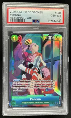 2024 One Piece OP09 Perona Alternate Art #OP09-034 PSA 10 GEM MT - Image 1