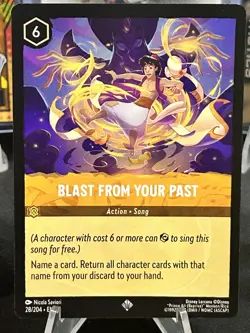 Disney Lorcana Shimmering Skies #28 Blast From Your Past Super Rare - Image 1