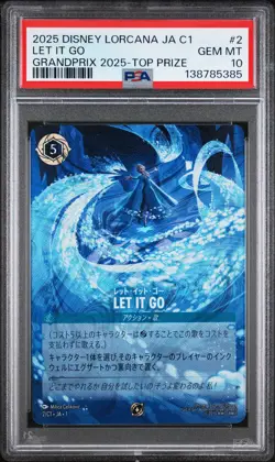 2025 DISNEY LORCANA JPN JA C1-LORCANA CHALLENGE PROMO #2 LET IT GO PSA 10 - Image 1