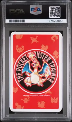 1996 POKEMON RED VERSION PLAYING CARDS 6 OF HEARTS #139 OMASTAR PSA 10 - Image 2