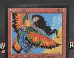 MTG Bird Maiden (Dark)- Signed Kaja Foglio -Arabian Nights Magic Card #037 - Image 3