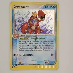 Pokemon TCG Crawdaunt Dragon Holo Rare Card 3/97 HP (Damaged) - Image 1