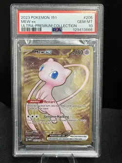 Mew ex Pokemon 2023 SV 151 Ultra Premium Collection Metal Card 205/165 PSA 10 - Image 1