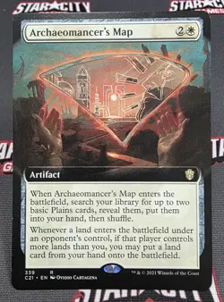 MTG Archaeomancer's Map- DAMAGED -Commander 2021 Magic the Gathering Card #339 - Image 1
