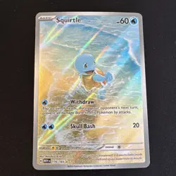 Pokemon TCG Squirtle 170/165 Sv: Scarlet & Violet 151 Illustration Rare Card NM - Image 1
