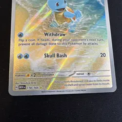 Pokemon TCG Squirtle 170/165 Sv: Scarlet & Violet 151 Illustration Rare Card NM - Image 5