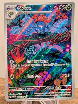 Pokemon Gloom 198/197 SV03 Obsidian Flames Full Art Holo Illustration Rare Card - Image 1