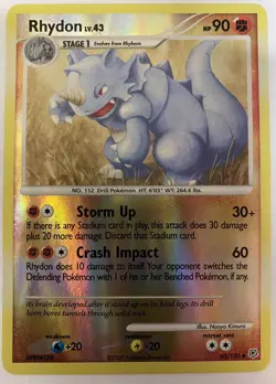 Pokemon Card - Rhydon Diamond and Pearl 60/130 Uncommon Reverse Holo - Image 1