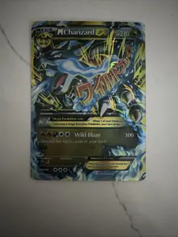 Mega M Charizard EX TCG Secret Ultra Rare Holo Card XY Flashfire 108/106 - Image 1