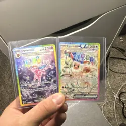 Pokemon TCG Espeon GX & Eevee GX Full Art Holo Cards Lot English - Image 1