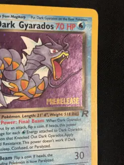 Dark Gyarados (Prerelease) 8/82 WoTC Promo INKED DMG Pokemon Card - Image 2