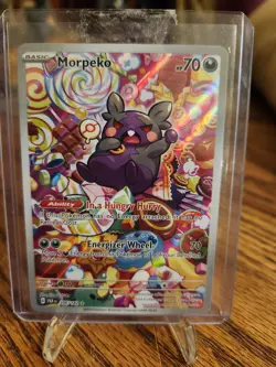 Pokemon TCG Morpeko Paradox Rift Holo Illustration Card 206/182 - Image 1