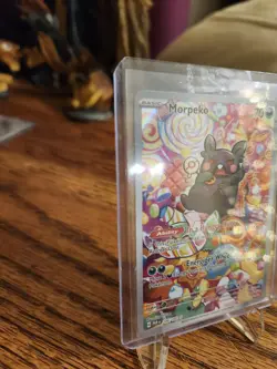 Pokemon TCG Morpeko Paradox Rift Holo Illustration Card 206/182 - Image 3
