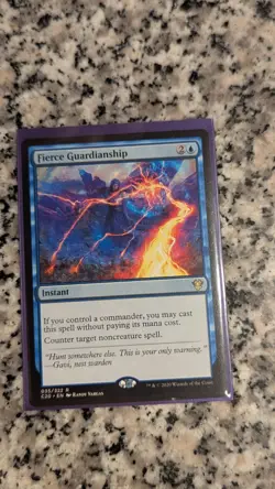 Magic: The Gathering Fierce Guardianship Commander 2020 Rare Blue Instant Card - Image 1