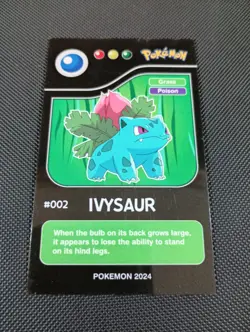2024 POKEMON POKEDEX BLACK Edition Card #002 Ivysaur Peru US Seller - Image 1