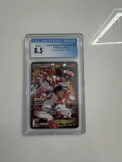Pokemon Groudon EX Team Magma's Full Art Card Near Mint Condition 15/34 8.5 - Image 1