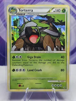 Torterra 10/95 Unleashed Cracked Ice Holo Rare Pokemon Card LP - Image 1