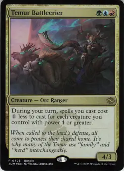 Temur Battlecrier P Tarkir: Dragonstorm 425 NM Foil MTG - Image 1