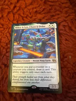 1x Mikey & Leo, Chaos & Order NM Eng MTG - MTG TMNT - Image 1