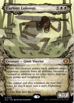 Curious Colossus SHOWCASE Lorwyn Eclipsed Magic MTG NM - Image 1