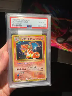 1999 Pokemon Japanese CD Promo Charizard Holo PSA10 #6with Swirl & good cert no. - Image 3