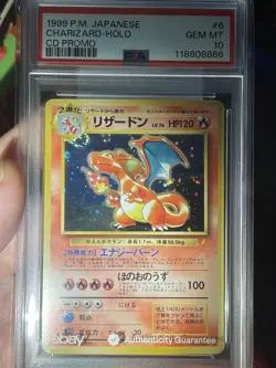 1999 Pokemon Japanese CD Promo Charizard Holo PSA10 #6with Swirl & good cert no. - Image 4