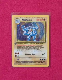 Machamp 1st Edition - Holo - NM - Base Set - 1999 - Vintage #8/102 Pokemon - Image 1