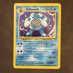 Pokemon Poliwrath Card base Set 13/102 Holo Rare NM - Image 1