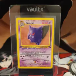 Pokemon TCG Gengar Fossil Card 20/62 First Edition Non Holo - Image 1