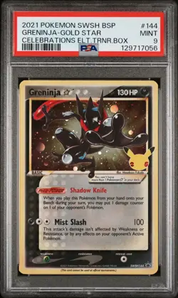 2021 Pokemon Sword & Shield Black Star Promo Greninja ETB #144 PSA 9 MINT - Image 1