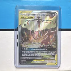 Pokemon Espeon & Deoxys GX TAG TEAM Promo SM240 Holo - Image 1