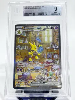 2023 Pokemon TCG Alakazam EX #201/165 Special Illustration Rare SV 151 Beckett 9 - Image 1