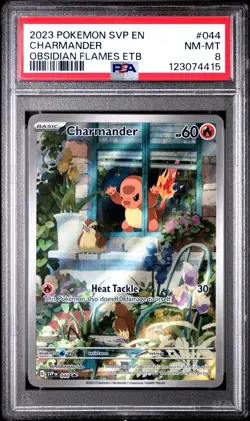 2023 POKEMON SVP EN-SV BLACK STAR PROMO #044 CHARMANDER PSA 8 - Image 1