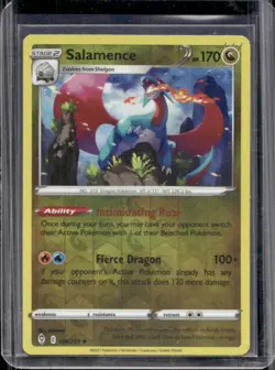 2021 Pokemon SWSH Evolving Skies Salamence Reverse Holo #109/203 - Image 1
