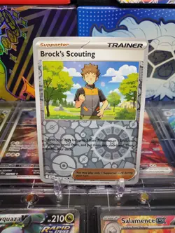 Brock's Scouting 146/159 Reverse Holo Uncommon Pokemon TCG S&V Journey Together - Image 1